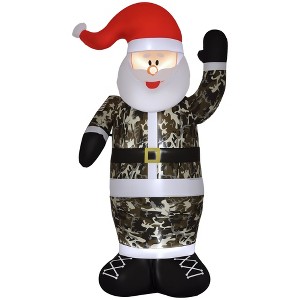 Aghana Digitals 8ft Outdoor Inflatable Santa with Gift Bag, LED Light-Up Blow-Up Christmas Yard - 1 of 4