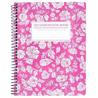 Decomposition Book 7.5"x9.75" 160 Pages College Ruled Spiral Notebook Marshmallow Flower