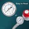 GASPRO 0-30 PSI Adjustable High Pressure Propane Regulator with Gauge, 5-Foot Stainless Braided Hose, Perfect for Turkey Fryer, Gas Burner, Fire Pit - 3 of 4
