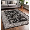 Ivory Black And Gray Oriental Area Rug - 2 of 4
