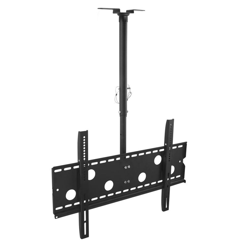 Mount-It! Height Adjustable Ceiling TV Mount For 32 to 70 in. Flat Panel TVs | Articulating Hanging Swivel TV Pole Bracket | 175 Lbs. Capacity | Black, 1 of 10