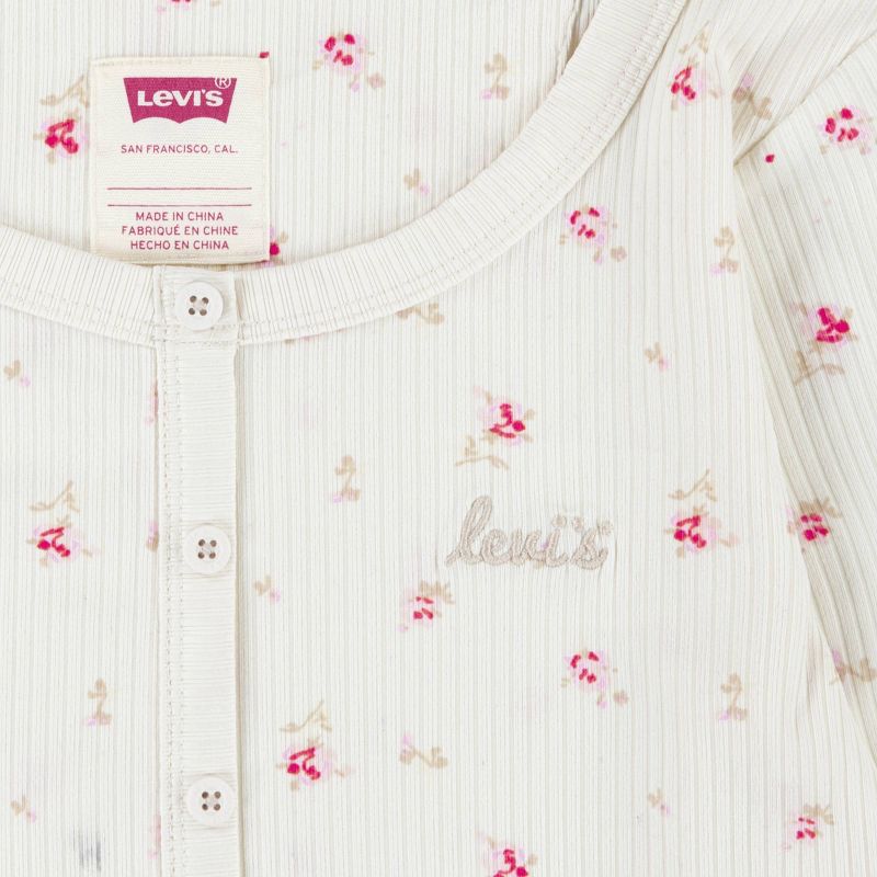 Levi's® Girls' Ruffle Hem Long Sleeve T-Shirt - White, 3 of 5