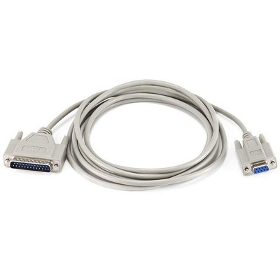 Monoprice Molded Null Modem Cable - 10 Feet - DB9 Female to DB25 Male