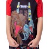 Jurassic World Boys' Blue T-Rex Park Logo Sleep Pajama Set Shorts Black - 4 of 4
