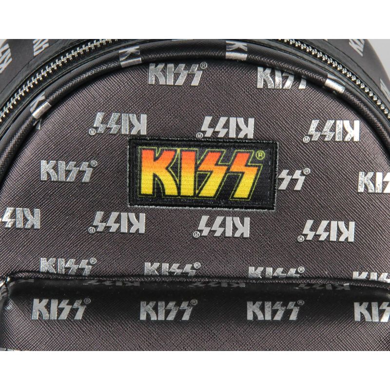 KISS Starchild Demon Spaceman Catman 70s Rock Band Toss Print Mini Backpack Black, 6 of 9