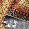 Braided Print Area Rug - Non-Slip Rustic Carpet for Living Room, Bedroom, Nursery - Aesthetic Distressed Accent Mat - 4 of 4