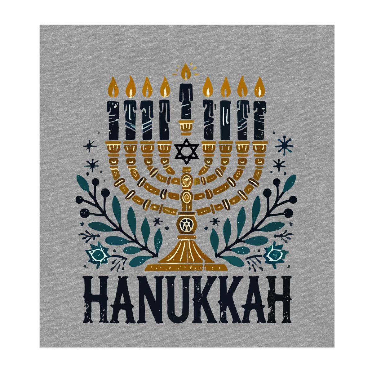 Hanukkah Menorah Adult Long Sleeve Hoodie - thumbnail 2