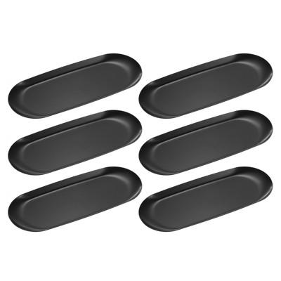Unique Bargains Stainless Steel Cosmetics Candles Dessert Decorative Trays 6 Pcs