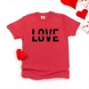 Simply Sage Market Women's Love Is All You Need Split Short Sleeve Garment Dyed Tee - 3 of 4