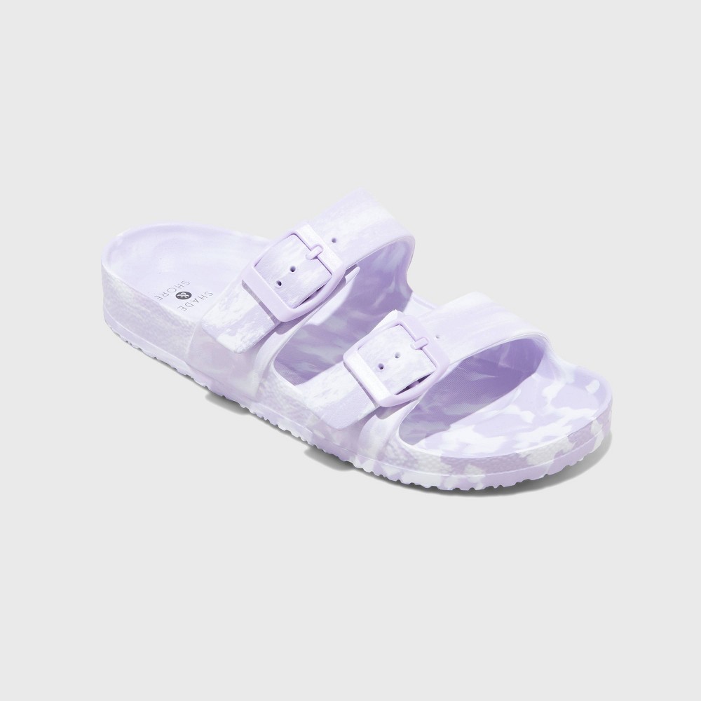 Women's Neida EVA Tie-Dye Two Band Slide Sandals - Shade & Shore™ Lavender 10