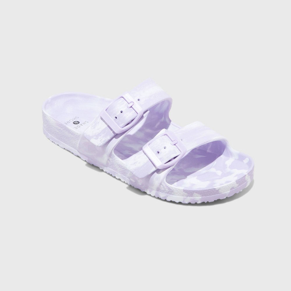 Women's Neida EVA Tie-Dye Two Band Slide Sandals - Shade & Shore™ Lavender 6