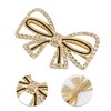 Unique Bargains Women's Fashion Grace Bow Rhinestones Hair Clips Silver Tone Black 4 Pcs - 3 of 3