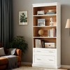 Hommoo 72.8" Tall White FreeStanding Bookshelf with 2 Drawers - 3 of 4