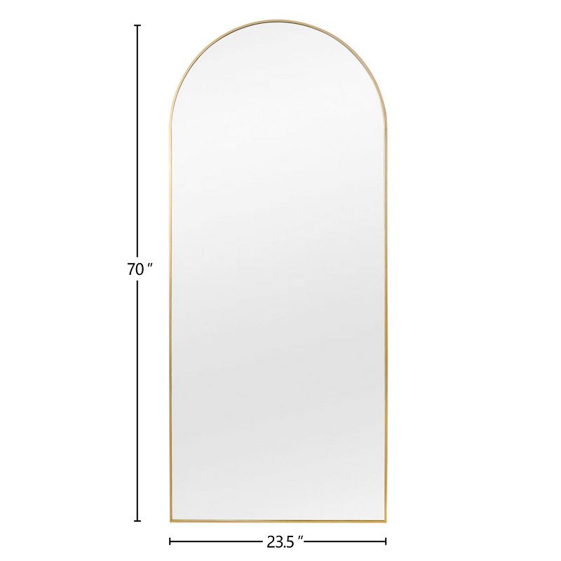 Muselady Glam Style Oversize Arch Full Length Floor Mirror with Standing,Shatterproof Glass Mirror with Metal Frame-The Pop Home, 4 of 9