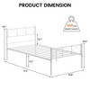 Nasitip Twin Platform Bed Frame,Heavy Duty Bed Frame with Headboard and Footboard, No Box Spring Needed - 3 of 4