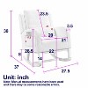 TOAOTBNBO Rocking Arm Chair with Two Side Pocket, Recliner Lazy Lounge Chair with Wood Legs Rocking Accent Chair for Rest Room - 3 of 4