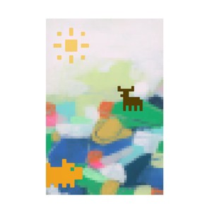 Trademark Fine Art - June Erica Vess  Pixel Land II Canvas Art - 1 of 4