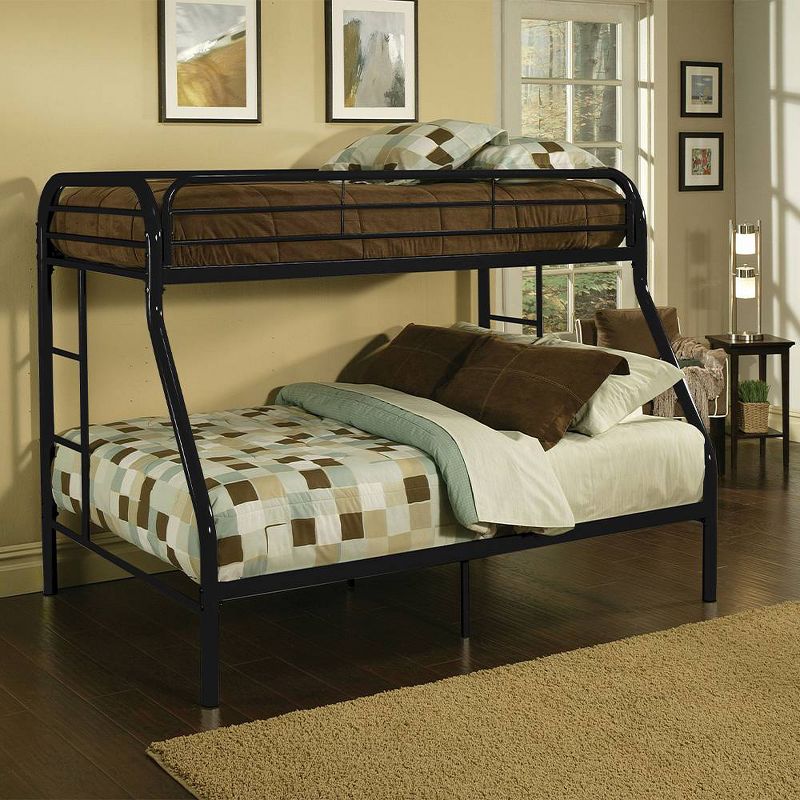 78&#34;Twin/Full Bunk Bed Tritan Loft and Bunk Bed Black - Acme Furniture, 1 of 7