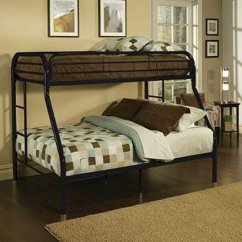 78"Twin/Full Bunk Bed Tritan Loft and Bunk Bed Black - Acme Furniture