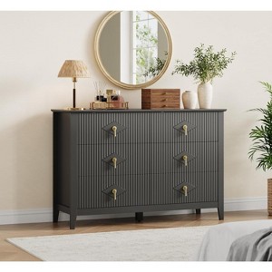 GAOMON 6-Drawers Dresser for Bedroom, 48" Wide Modern Chest of Drawers with Metal Handle,Wood Drawer Organizer for Living Room,Hallway - 1 of 4