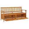 vidaXL Outdoor Storage Bench Deck Box for Patio Furniture Solid Wood Acacia - Brown 66.9" x 24.8" x 33.1" - 3 of 4