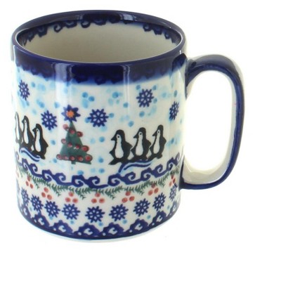 Blue Rose Polish Pottery Arctic Holidays Coffee Mug