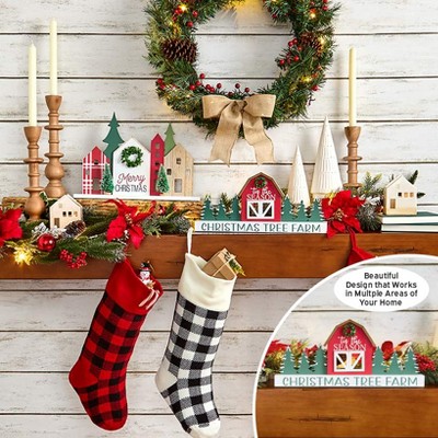 The Lakeside Collection Wooden Village or Christmas Tree Farm Decor