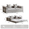 Flannel Floor Sofa Bed - Convertible Lounger with Back Support Pillows for Living & Bedroom - 3 of 4