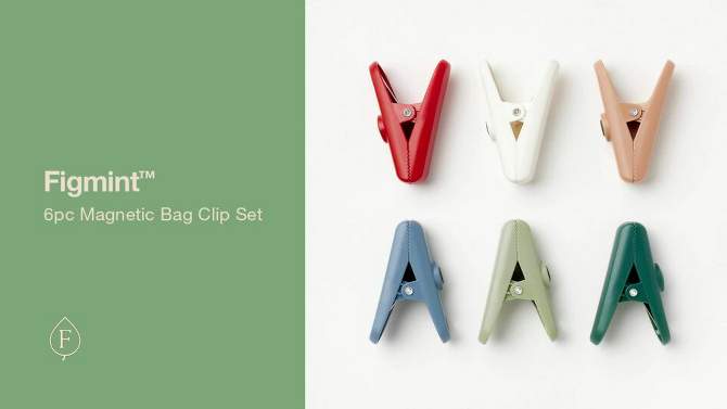 6pc Magnetic Bag Clip Set - Figmint&#8482;, 2 of 7, play video