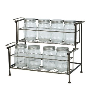 VIP Metal 16.75 in. Black 8 jars Canister Holder - 1 of 2