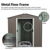Outdoor Metal Storage Shed With Floor Frame Sun Protection Waterproof Storage House With Lockable Sliding Door,Sharp tip,gray,6ft*5ft - 4 of 4