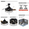 Parrot Uncle 36" Modern Black Bladeless Fandeliers with Light and Remote - 4 of 4
