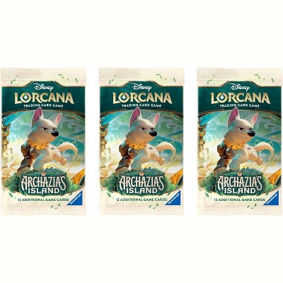 Ravensburger 3 Packs Lorcana 12 Card Booster Pack Lorcana Archazias Island