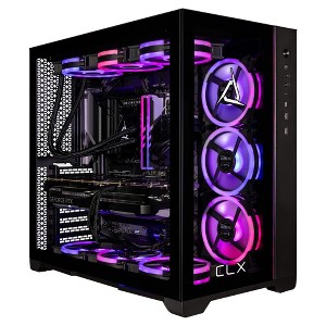 CLX SET Gaming PC TGMSETRTZ3406BM - AMD Ryzen 9 7950X3D 4.2GHz 16-Core, 64GB DDR5, GeForce RTX 4090 24GB, 2TB NVMe M.2 SSD, 6TB HDD, WiFi, Win 11 - 1 of 4