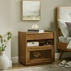 KWPZQEB Nightstand with Charging Station, Mid Century Modern Night Stand with 2 Drawers & Open Shelf, Wood Bedside Table for Bedroom, Living Room - 4 of 4