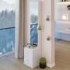 VYNXARIA 63" Simple Stylish Dressing Mirror Cabinet,Full Body Mirror Cabinet,Extra Large Mirror,Multi Layer High Capacity Storage£¬White - 4 of 4