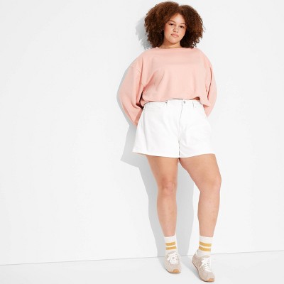 Women's Mid-Rise Curvy Heritage Midi Denim Shorts - Wild Fable™