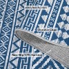Washable Boho Geometric Rug for Living Room, Office, Bedroom, Low Pile Soft Non-Slip Floor Carpet Neutral - 4 of 4
