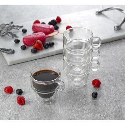 JoyJolt Stoiva Espresso Glass Cups - Thumbnail 4