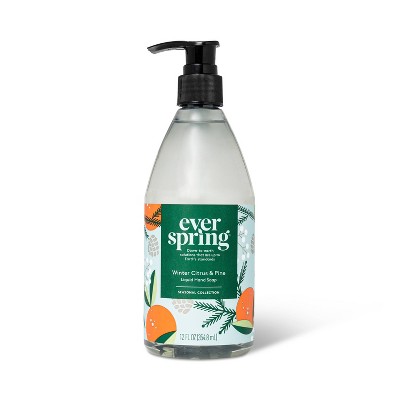 Winter Citrus & Pine Liquid Hand Soap - Clear - Everspring™