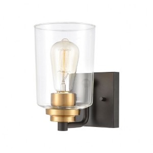 Elk Home Robins 1 - Light Vanity in  Matte Black/Brushed Brass - 1 of 4