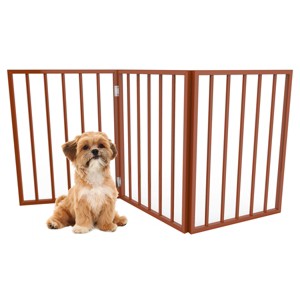 Pet Adobe Freestanding Folding Pet Gate - 54" x 24", Mahogany - 1 of 4