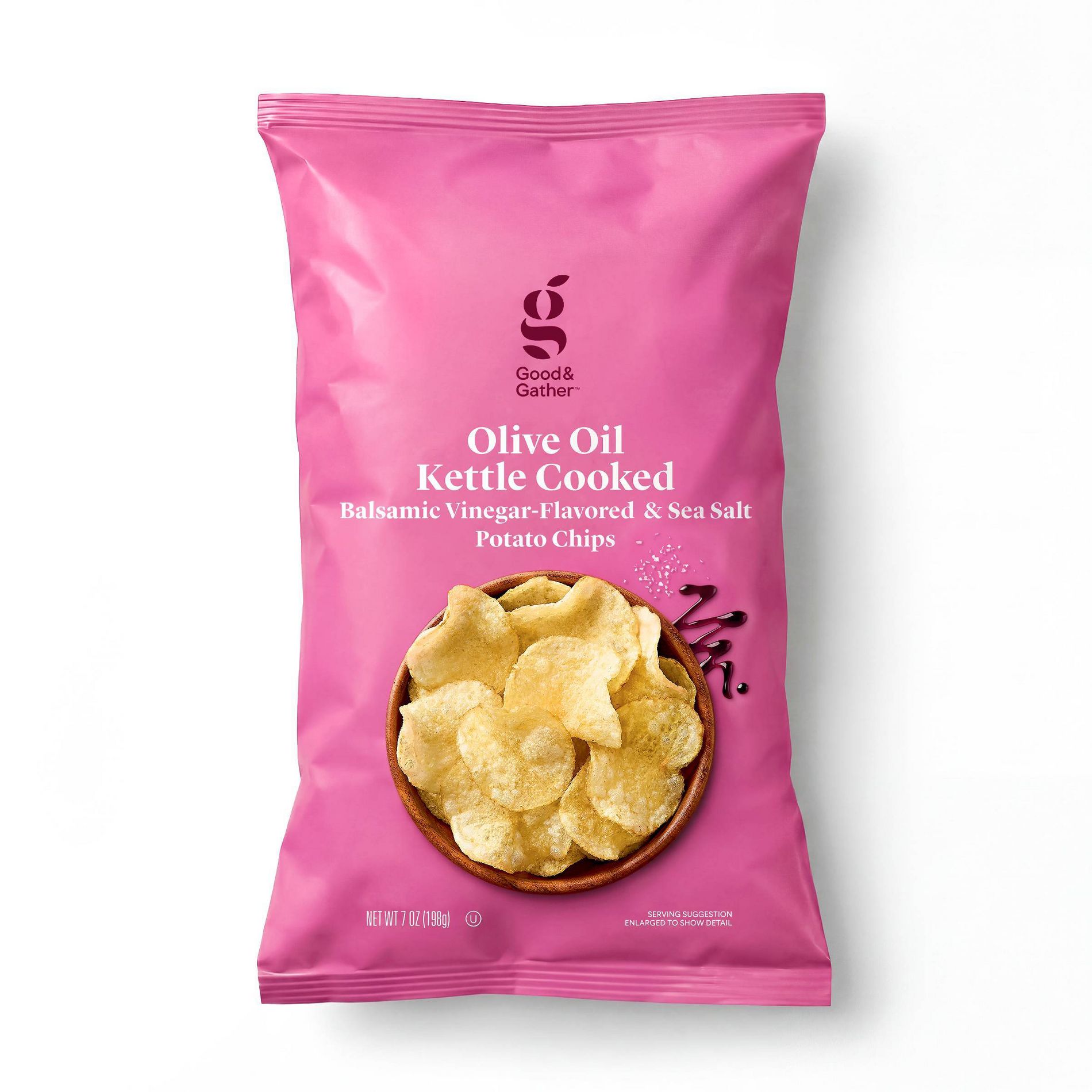 Olive Oil Kettle Cooked Potato Chips Balsamic Vinegar & Sea Salt - 7oz - Good & Gather™