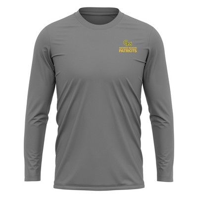 George Mason University Adult Sport Long Sleeve Left Chest Logo, Athletic Heather