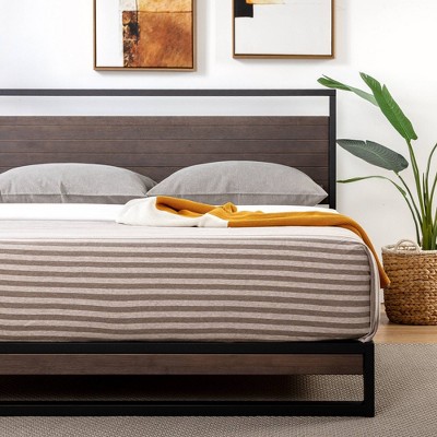 Zinus wood and metal bed deals frame