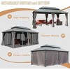 NicBex Permanent Galvanized Steel Roof Outdoor Gazebo with Aluminum Frame, Pavilion Metal Gazebos with Netting & Curtains for Garden, Patios, Lawns - 2 of 4