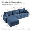 Dyonery Oversized Modular Sectional Sofa, Large L Shaped Sleeper Couch for Living Room, Convertible Modular Couch with Storage Ottoman - 2 of 4
