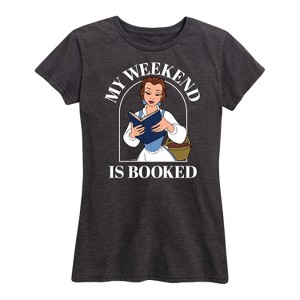 Women's - Disney Princess - Belle My Weekend Is Booked Short Sleeve Graphic T-Shirt - 1 of 4