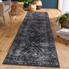 Faux Wool Machine Washable Foldable Printed Area Rug Modern Distressed Diamond Heart with Non Slip Design Stain Resistant Non Shedding Pet Friendly - 3 of 4