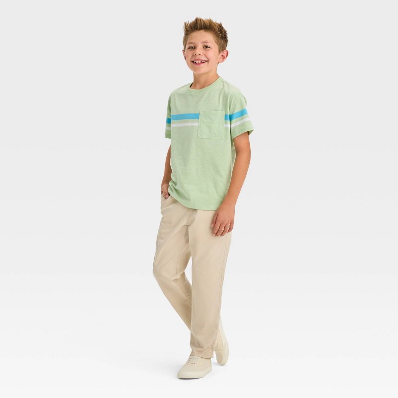 Boys' Short Sleeve Horizontal Chest Striped T-Shirt - Cat & Jack™, 4 of 5